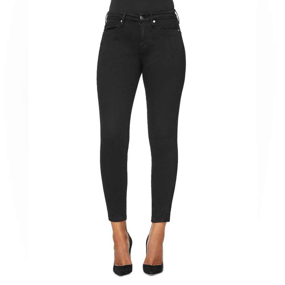 Good American good legs skinny cashmere black jeans size 8 29” inseam